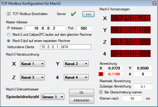 Modbus fr Mach3