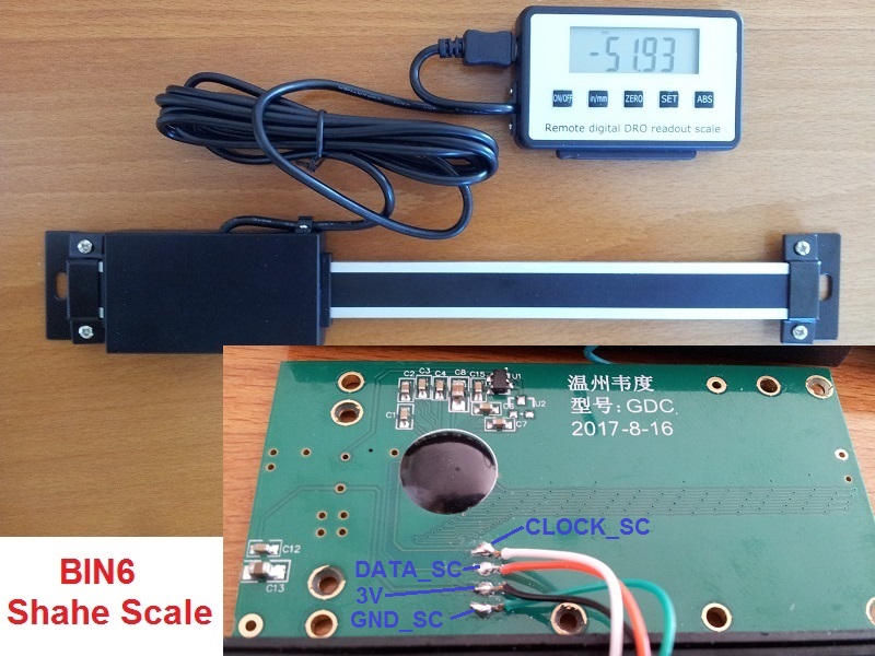 Shahe BIN6 linear scales with external LCD Display